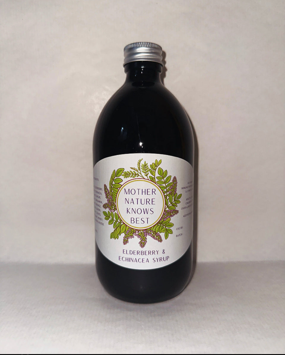 Organic Elderberry & Echinacea Syrup, Family Size - 500ml