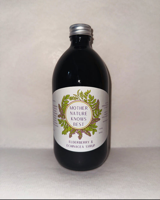 Organic Elderberry & Echinacea Syrup, Family Size - 500ml