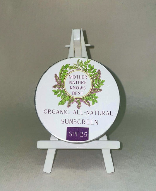 All Natural & Organic - SPF25 Sunscreen